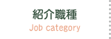 紹介職種　Job category