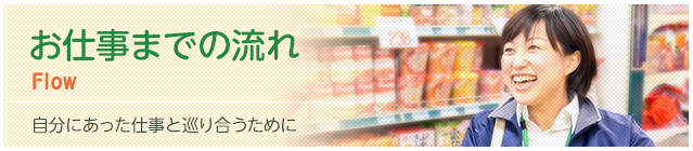 お仕事までの流れ　自分にあった仕事と巡り合うために